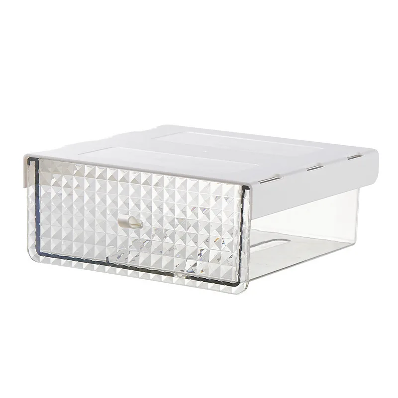 Under The Table Drawer Type Tissue Box Desktop Storage Box Office Finishing Artifact Desk Bottom Shelf Stationery Box