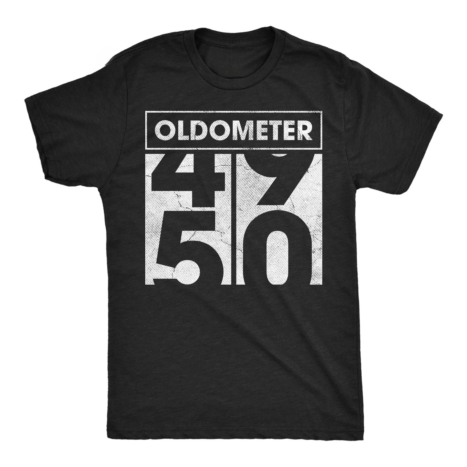Oldometer 49-50 50th Birthday Funny Gift Men T Shirt Women Cotton Tee Summer Spring Novelty Humor Streetwear Oversized Top Humor