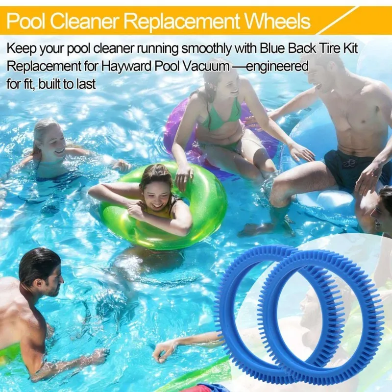 

[NEW!ABKG】 6PCS Pool Cleaner Tire Combo Kit For Hayward Pool Vacuums Front 896584000-143 And Rear Tires 896584000-082