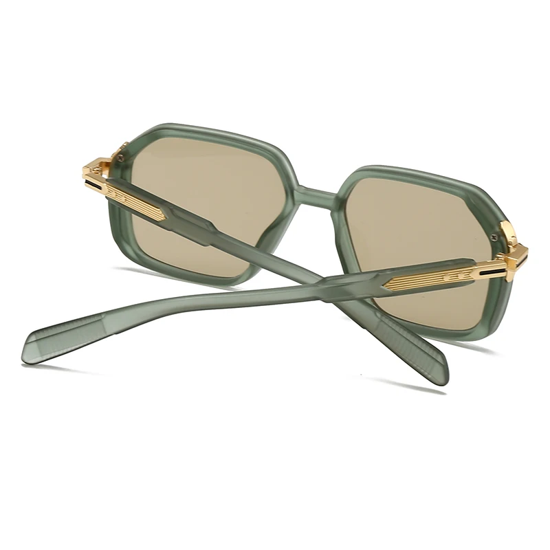 6088European and American Male Aviator Glasses Retro Sunglasses Square Frame Sunglasses Cross-Border Spot Metal Leg Decoration