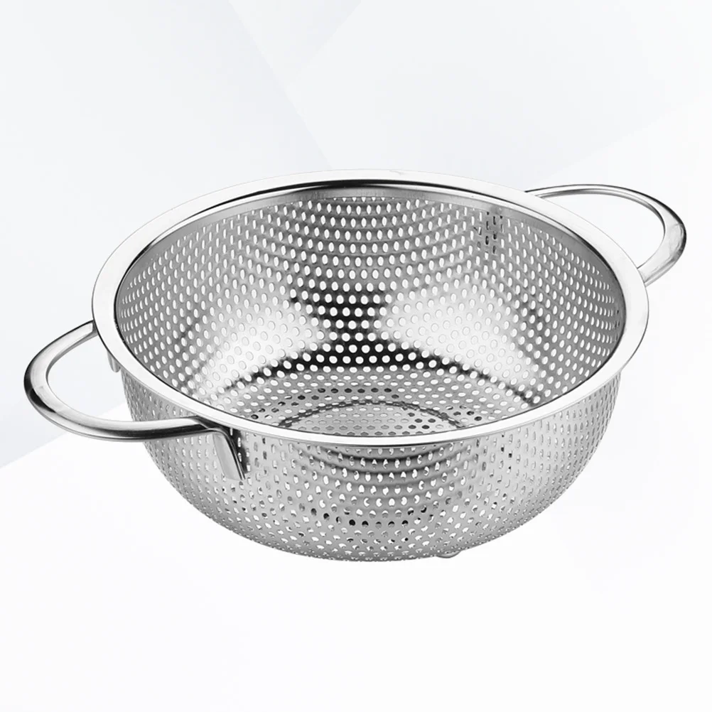 

Premium Metal Colander Stainless Steel Wash Basket for Kitchen Use Ideal for Draining Pasta Rice Fruits and Vegetables