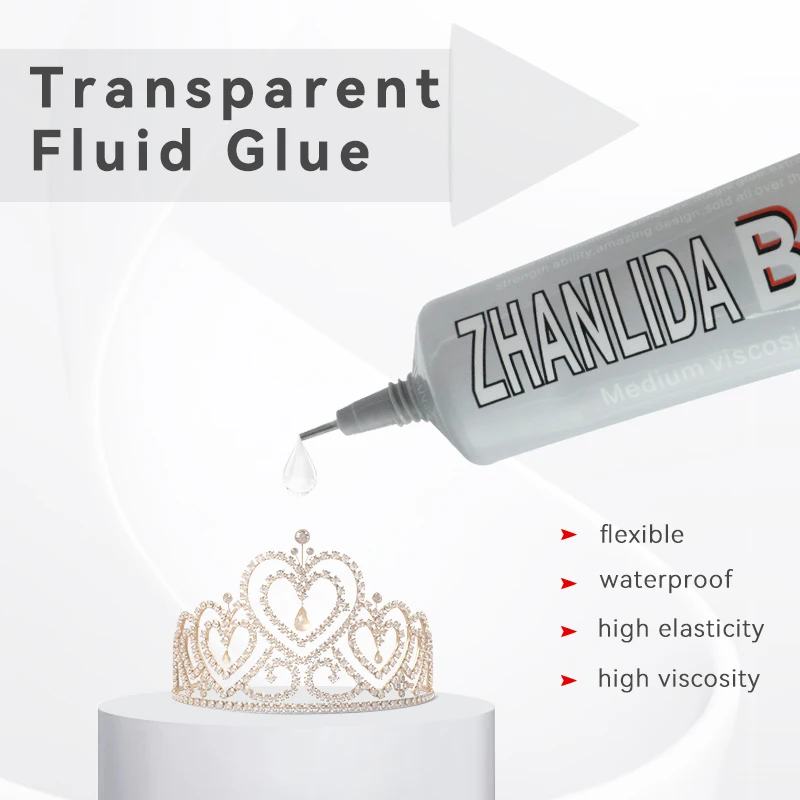 Zhanlida B6000 Clear Glue 15/50/110ml Adhesive With Precision Applicator Tip Diamond Jewelry Clothes Glue Pen For 3D Printing