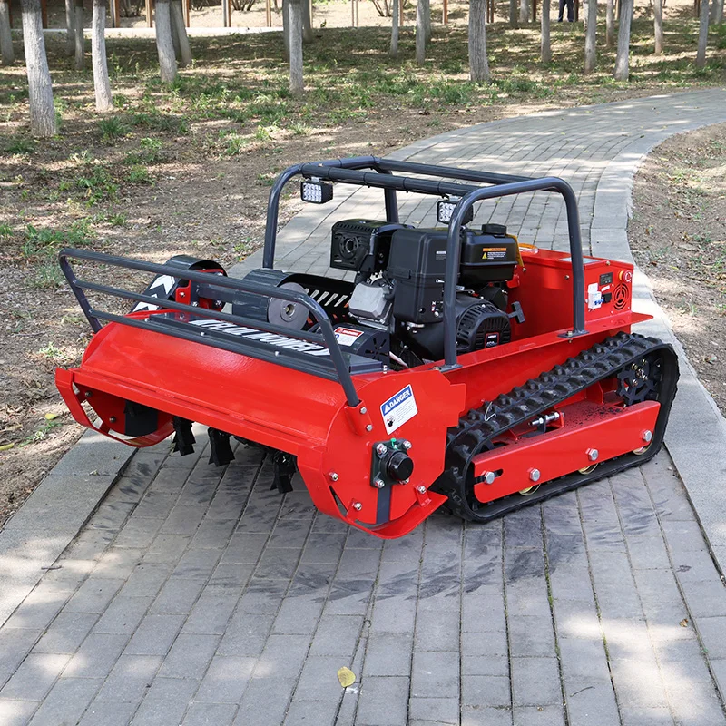 Customized All-Terrain Self-Propelled Grass Shredder Remote Control Crawler Lawn Mower Orchard Weeding Factory Direct