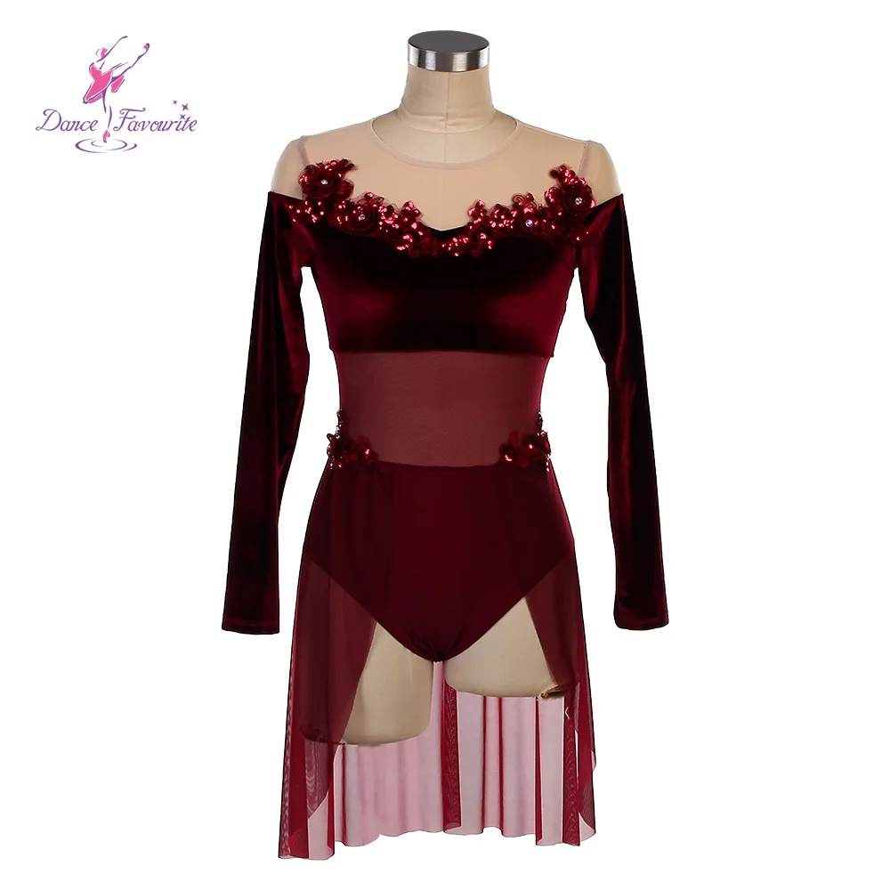 

26061 бордовое лирическое танцевальное платье, балетное платье, танцевальная одежда, танцевальные костюмы, сценические костюмы для выступлений
