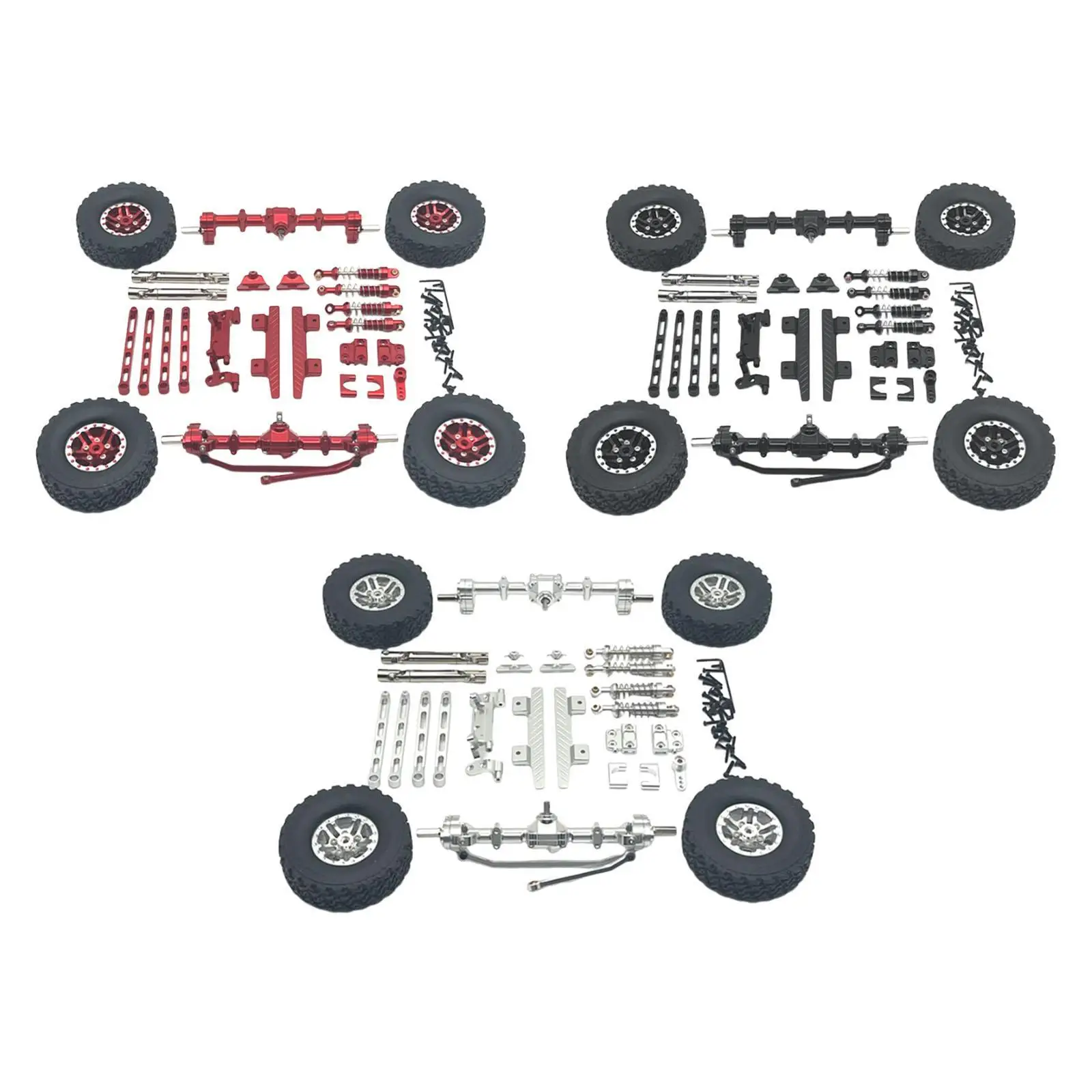 Assemblage d'essieux avant et arrière pour MN82 Hobby Car, pièce de réparation de connexion, camion modifié bricolage, nouveau montage d'amortisseur de siège, 1:12