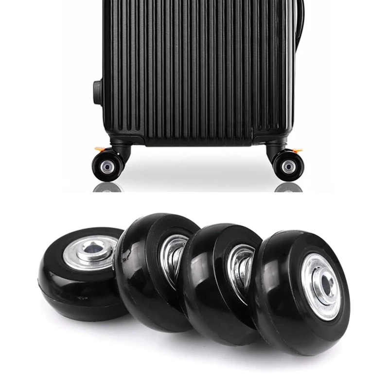 4Pcs Luggage Suitcase Replacement Wheels,Swivel Caster Wheels Bearings Repair Kits Luggage Replacement Wheels