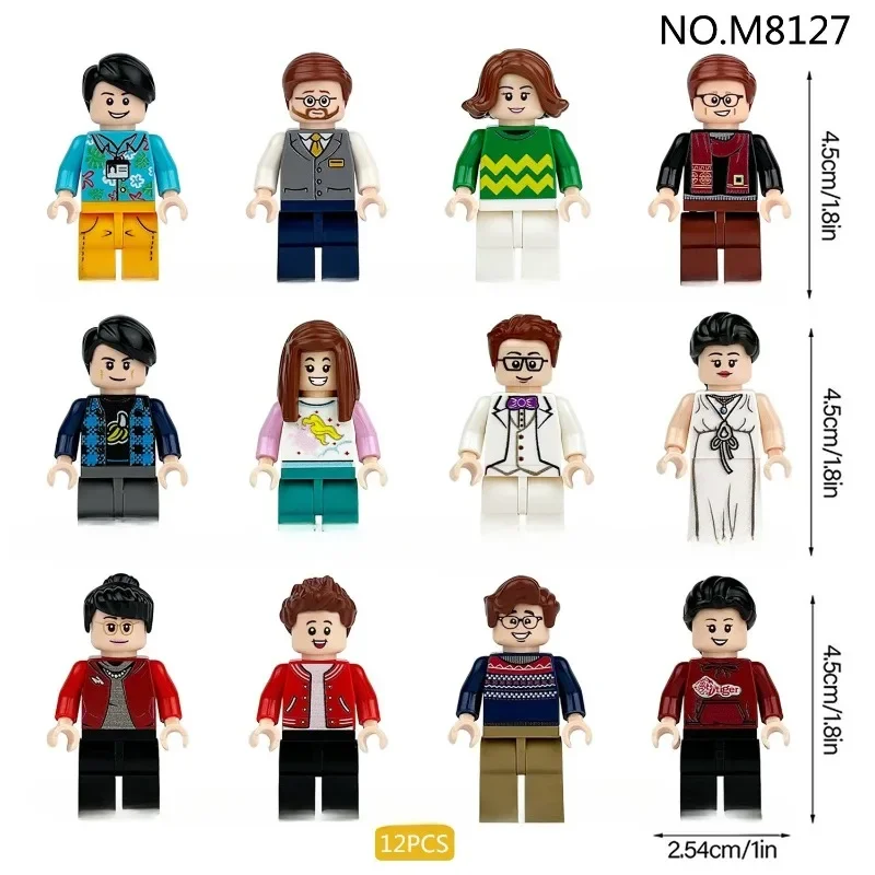 Kinder Bausteine Spielzeug Mini Figur Humanoiden Puppen Cartoon Charakter Geburtstag Geschenk Pädagogisches Spielset für Kinder