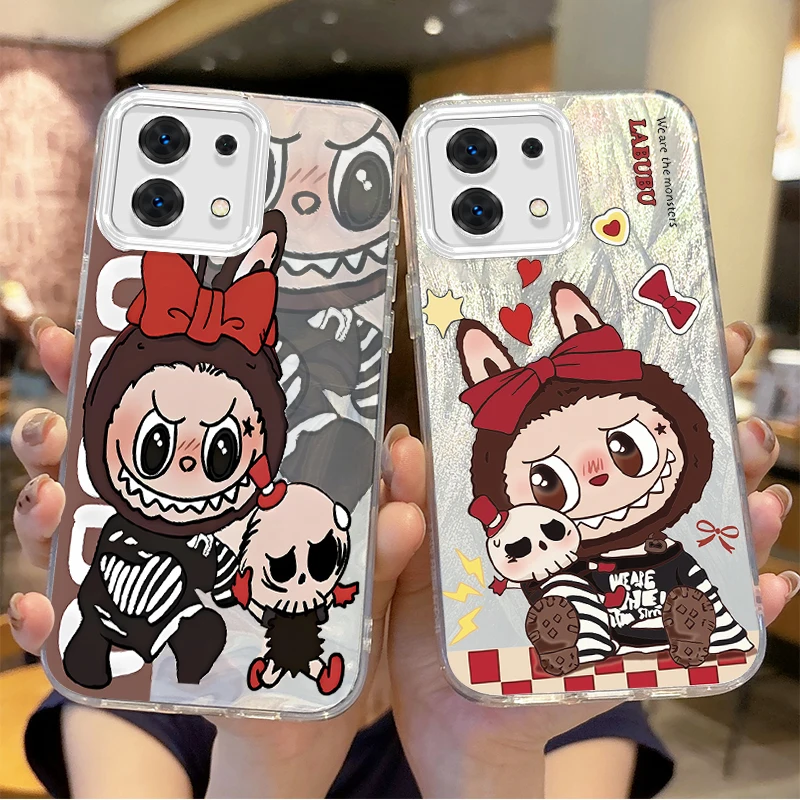 

Popular Cartoon P-Pop Mart Labubu Phone Case for Redmi Note13 12 11 10 9 ProPlus 14C 13C 12C 10C 9C A2 A1 Hard Shockproof Covers