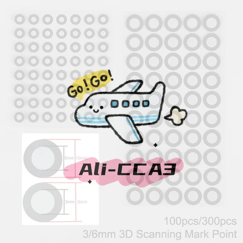 

100/300pcs 3x6mm 6x10mm 3D Scanning Mark Point For Creality CR-Scan Raptor/ Otter/ Ferret Pro 3D Scanner Tracking Dot