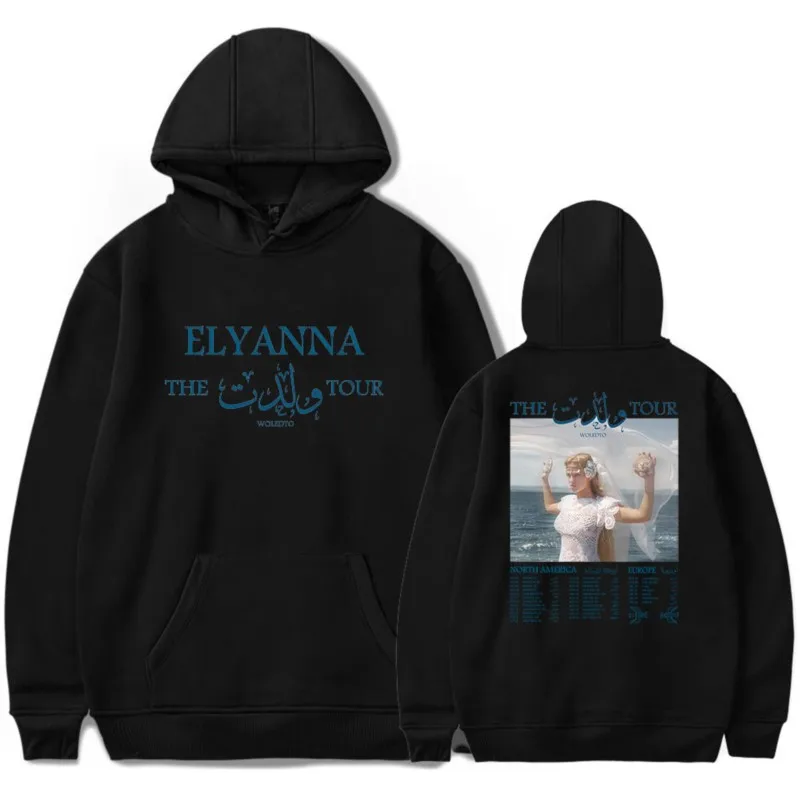 

Elyanna The Woledto Tour Hoodies Merch Men/Women Unisex Cosplay Long Sleeve Sweatshirt Hooded Streetwear Top