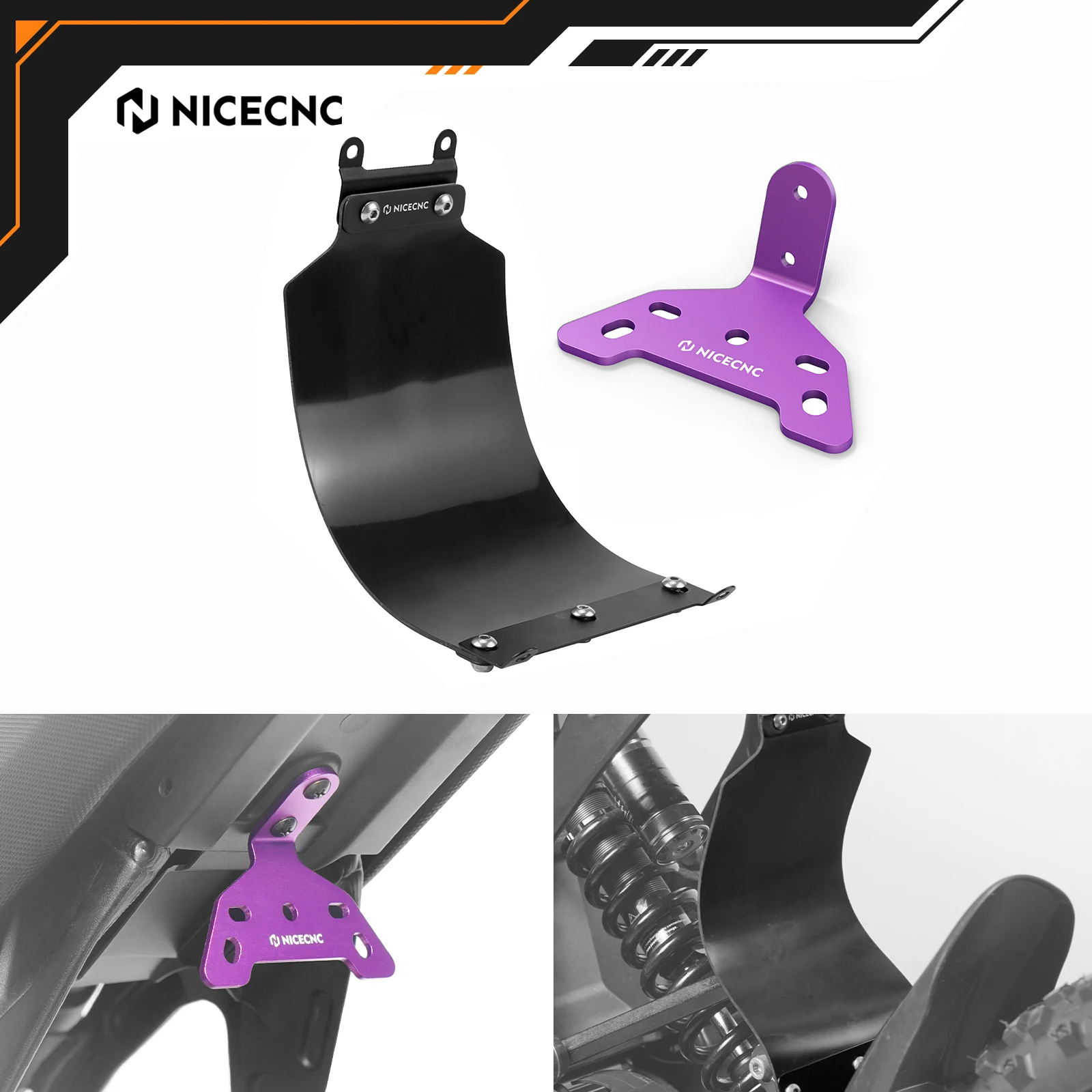 

For Surron light bee X light bee S L1E Segway X160 X260 Electric Bike Rear Shock Fender Mud Guard & Tail Light Mounting Bracket