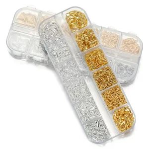 Offene Zinklegungs -Fersenringe, DIY -Armband -Hummer, Halskette, Kettenzubehör, Vorräte, Schmuckentdeckungen Kits 7 Hauptverkäufe aktueller Schließung - №6