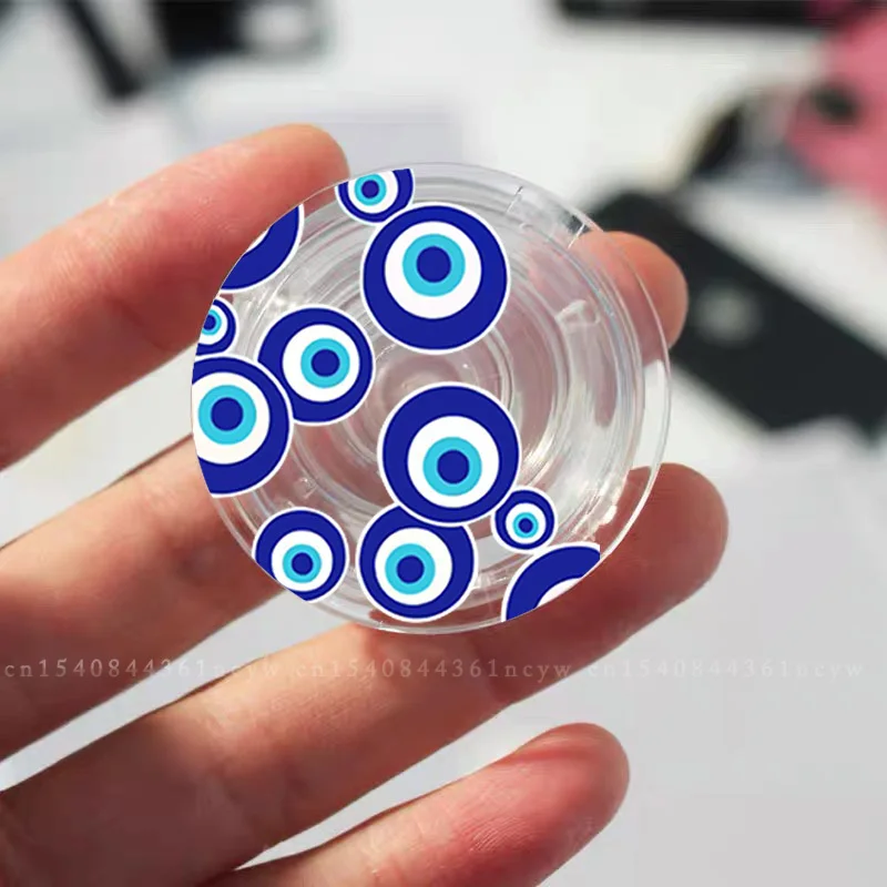 Lucky Eye Blue Evil Eye Folding Phone Finger Ring Holder Phone Bracket Devil Eye Phone Stand for IPhone Samsung Xiaomi Grip Tok