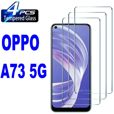 2Pcs/4Pcs 9H Tempered Glass For OPPO A73 5G Screen Protector Glass Film