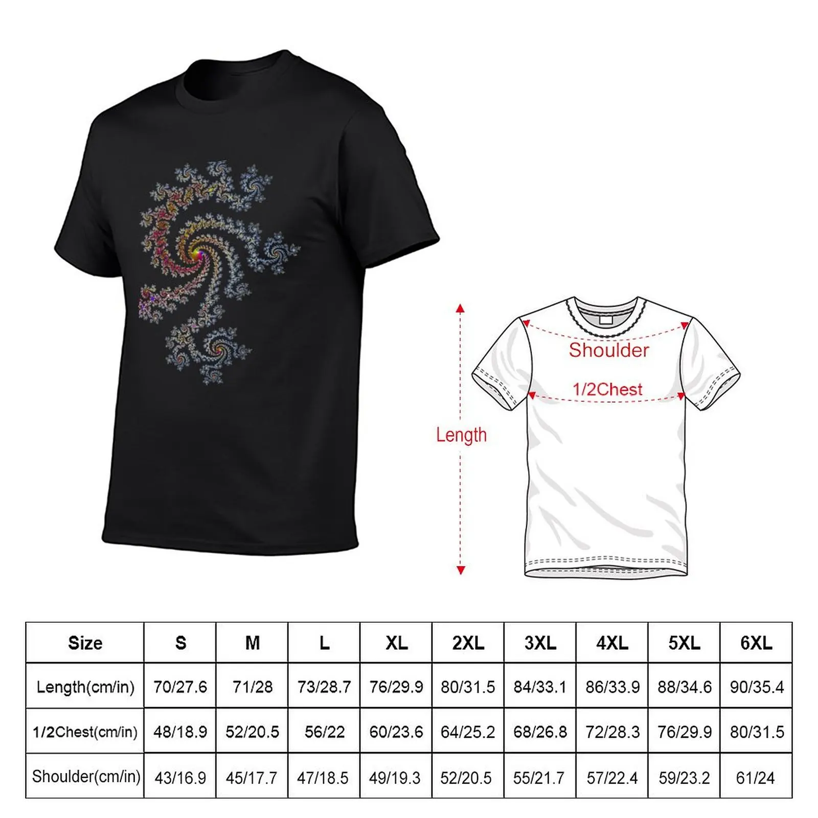 Mandelbrot fractal T-Shirt baggy shirts Aesthetic clothing essential t shirt plus size men clothing