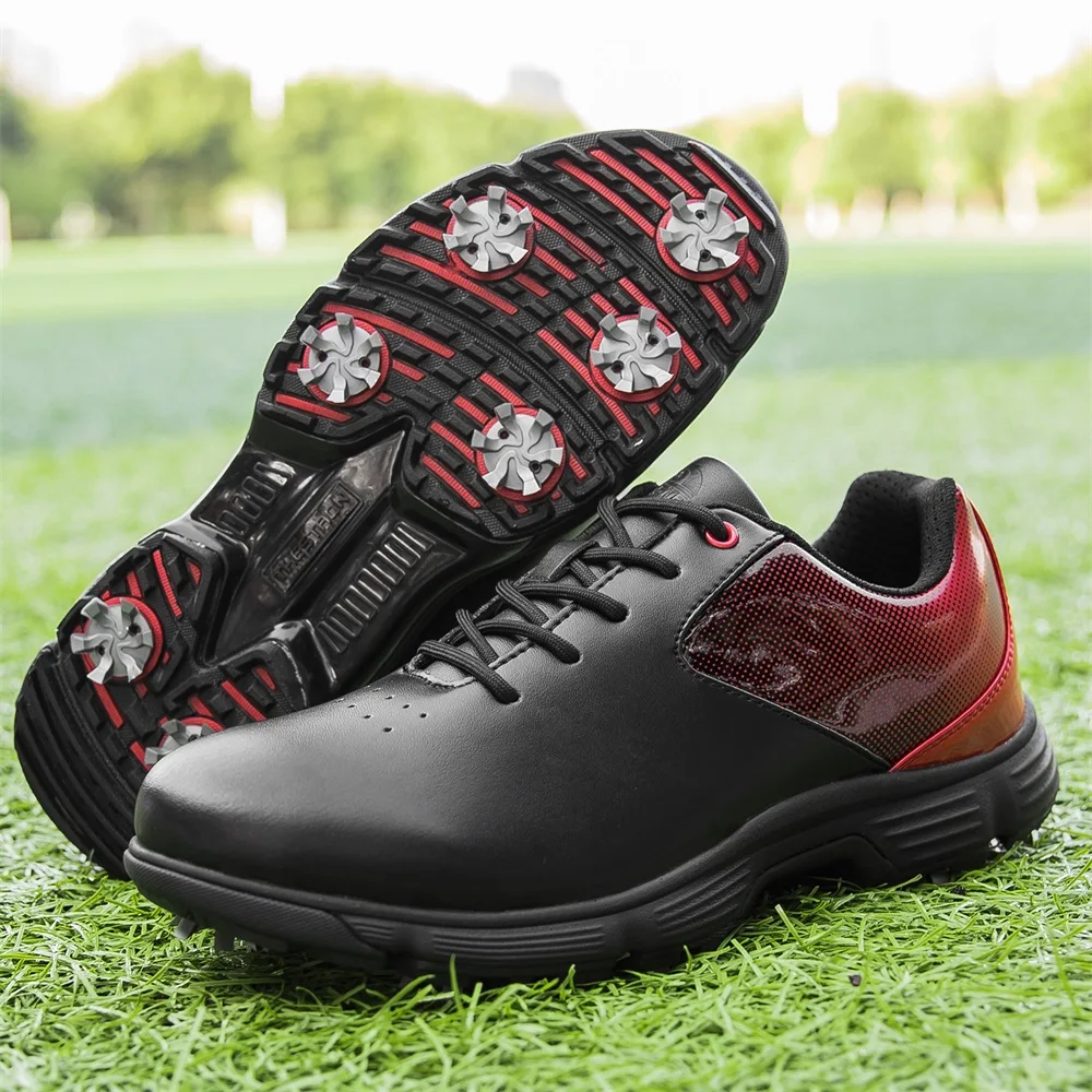 

Men's Golf Shoes with Waterproof and Anti Slip Studs, Comfortable and Casual Golf Sports Shoes, Sizes 39-50