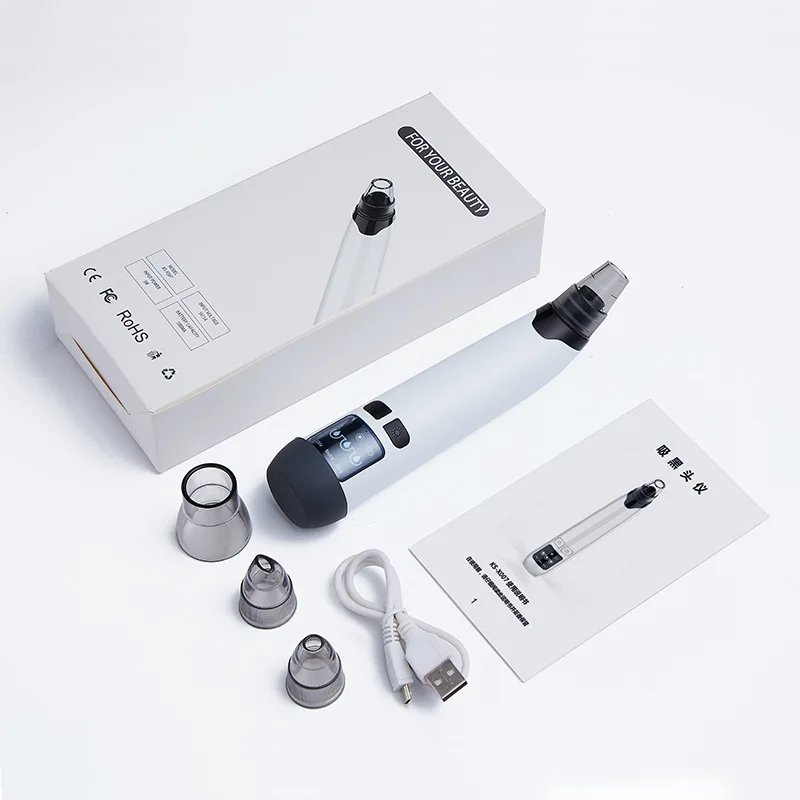 Hot compress Electric blackhead suction instrument Pore cleaner Blackhead removal Household beauty instrument view 5