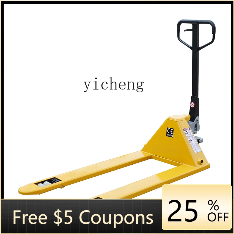 

ZTQH ultra-low release type manual hydraulic truck 2 tons ultra-thin lift forklift hand push pallet truck