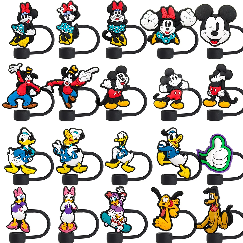 

Disney Mickey Straw Caps 10-Pack | MINISO Car Thermos Silicone Toppers for 30/40Oz Tumblers, 10mm Leakproof Cup Covers