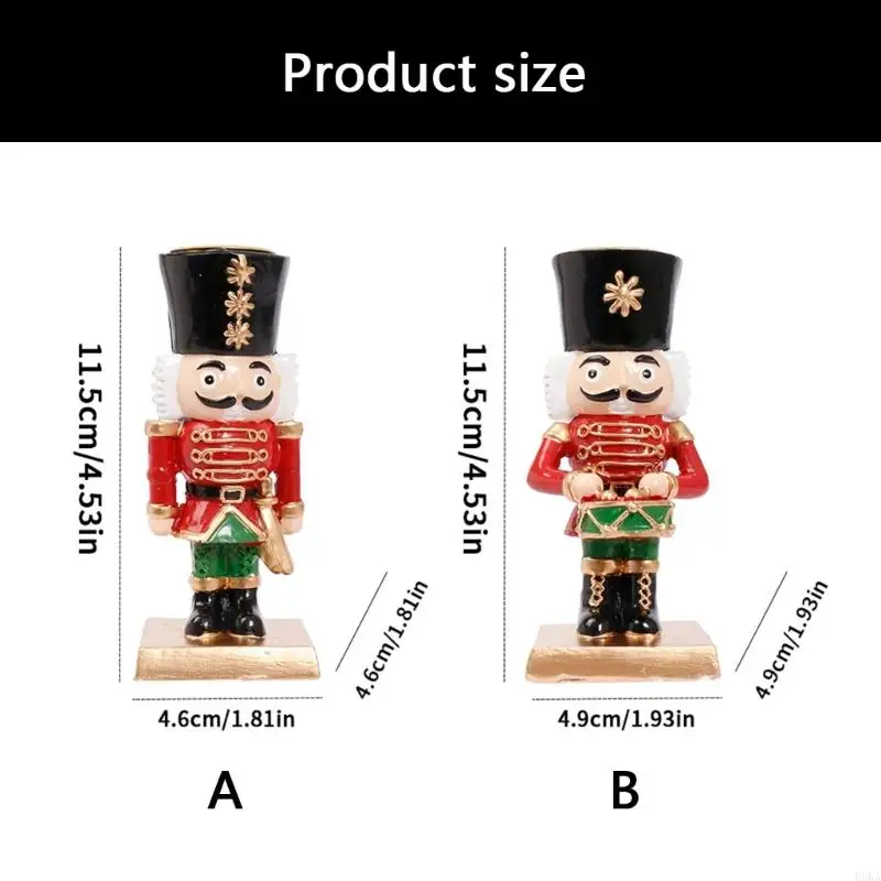 Christmas Decorations Nutcrackers Ornament,Wooden Nutcrackers Figures Holders Table Centerpieces for Home Decors