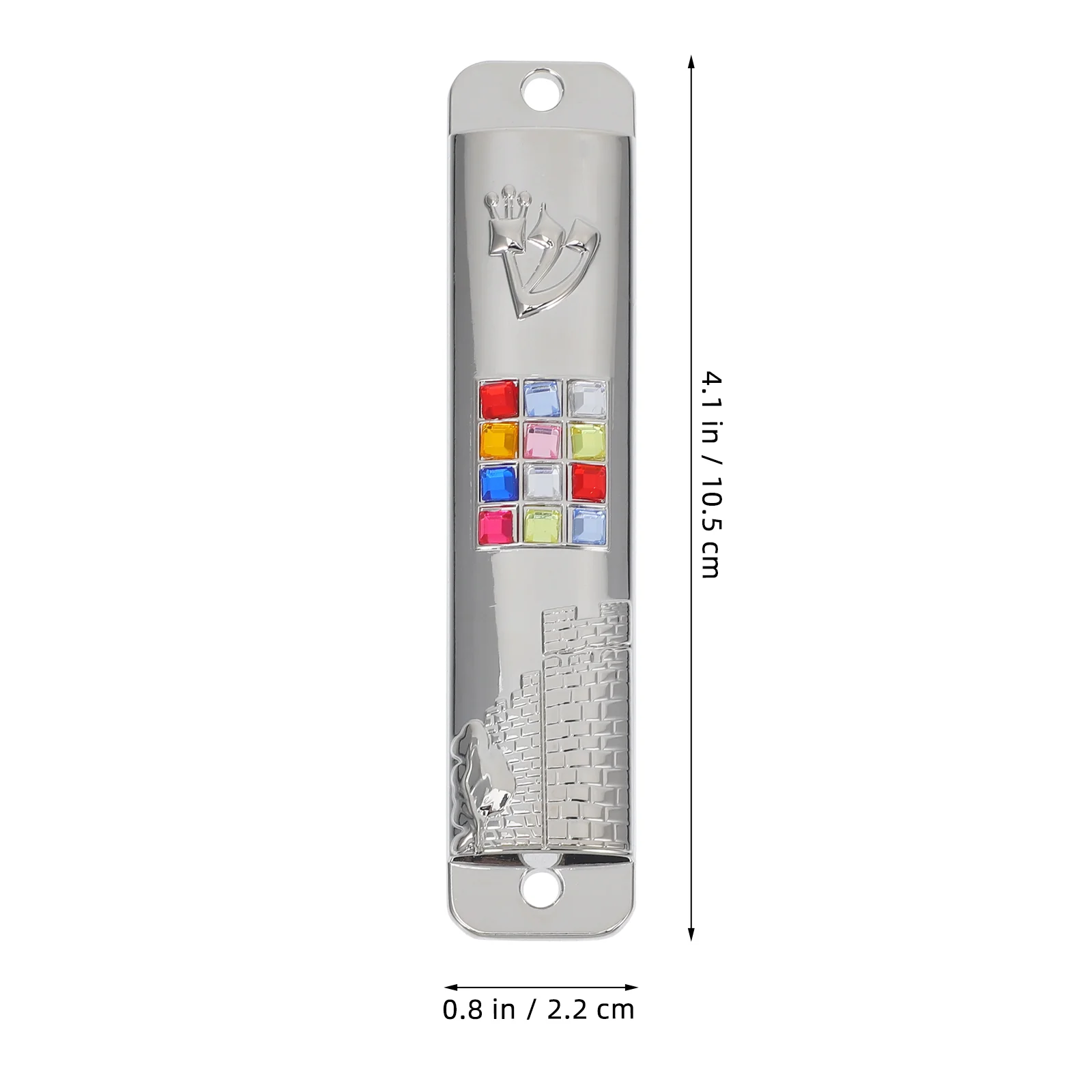 2 Sets Israel Door Mezuza Goal Post Side Mezuzah Jewish Hannukah Gifts Zinc Alloy