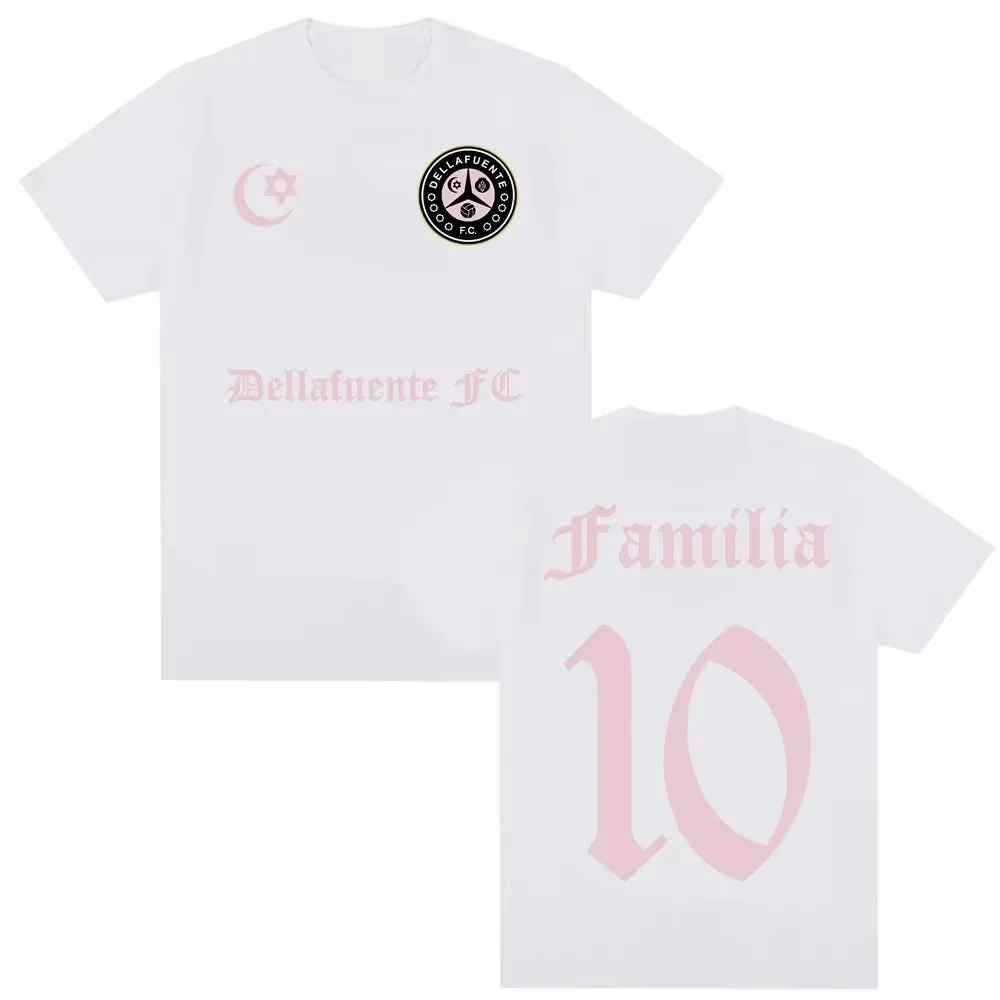 

Футболки с принтом букв с альбомами рэпера Деллафуэнте для мужчин и женщин, летние повседневные хлопковые топы с короткими рукавами 2026, уличная одежда в стиле Харадзюку, хип-хоп