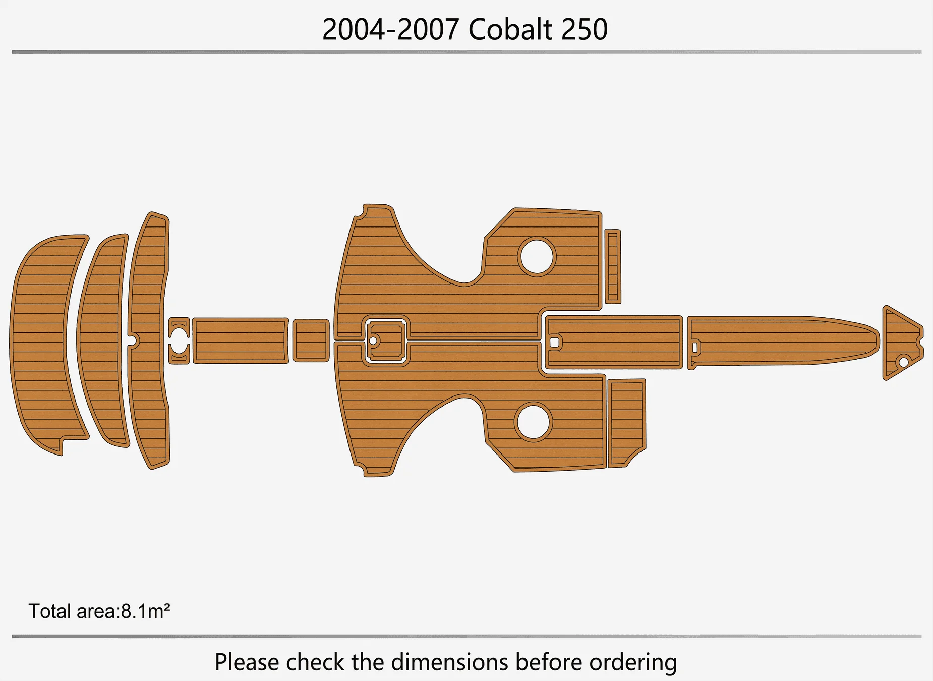 2004-2007 الكوبالت 250 1/4 "6 مللي متر إيفا رغوة عدم الانزلاق بولي كلوريد الفينيل خشب الساج التزيين البحرية حصيرة سيديك جاتورستيب السجاد أرضية بحرية #3