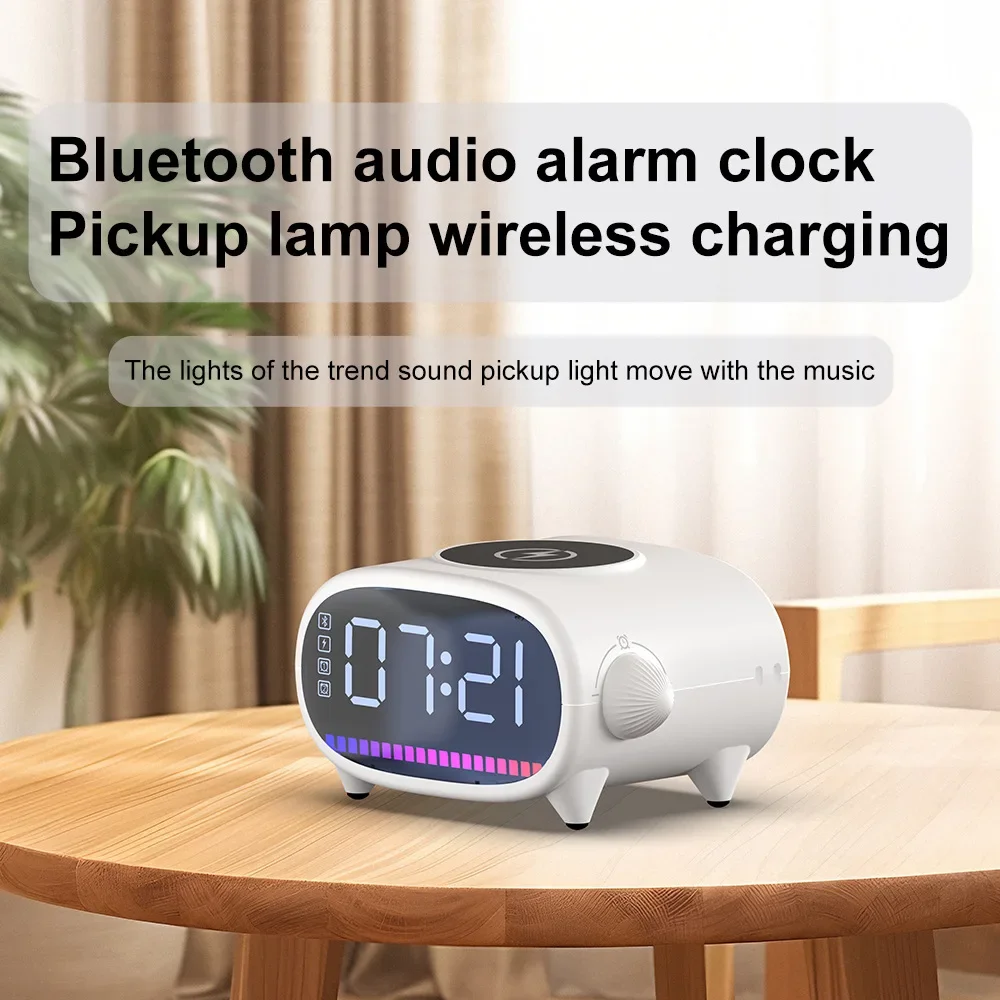 Altoparlante Bluetooth multifunzionale con ricarica rapida Wireless sveglia Pickup funzione lampada supporto unità USB Aux riproduci musica