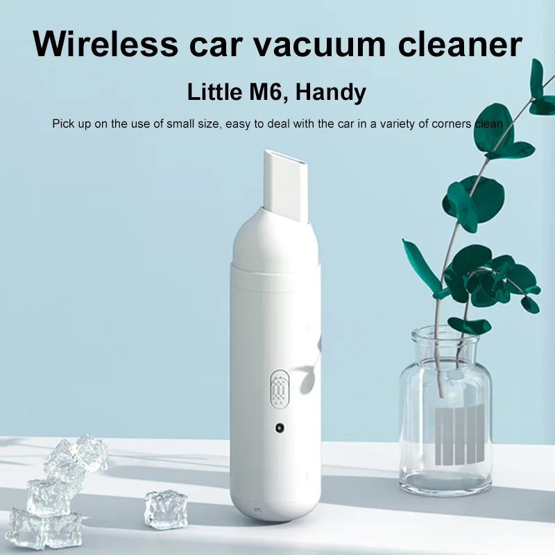 M6 Car Handheld Vacuum Cleaner Large Suction High Power Portable Cleaning with Mini Wireless USB Rechargeable Vacuum Cleaner