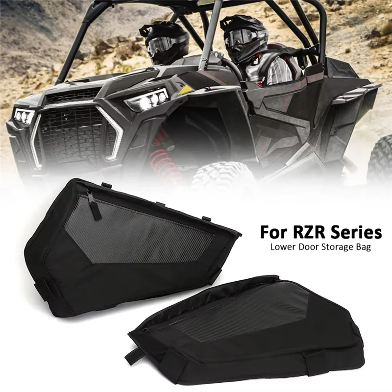 ملحقات UTV يمكن الاعتماد عليها حقيبة تخزين لوحة الباب السفلي باللون الأسود لـ Polaris RZR XP 4 1000 S لـ RZR XP Turbo S #6