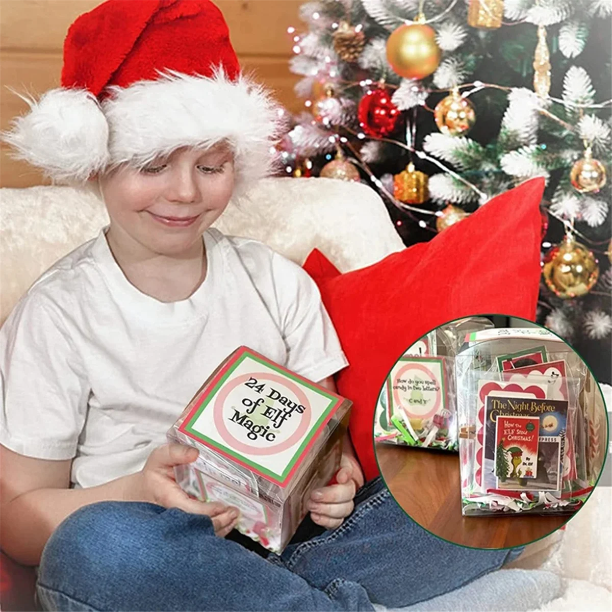 Kit mágico de elfo 30 días de Navidad, actividades divertidas de elfo, accesorios de elfo, kit de Navidad de elfo, Navidad divertida con cuenta regresiva