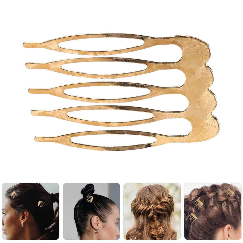 

5 шт. металлические расчески для волос для женщин, маленькие боковые расчески, аксессуары для укладки «сделай сам», легкая компактная металлическая расческа для волос, женские головные уборы