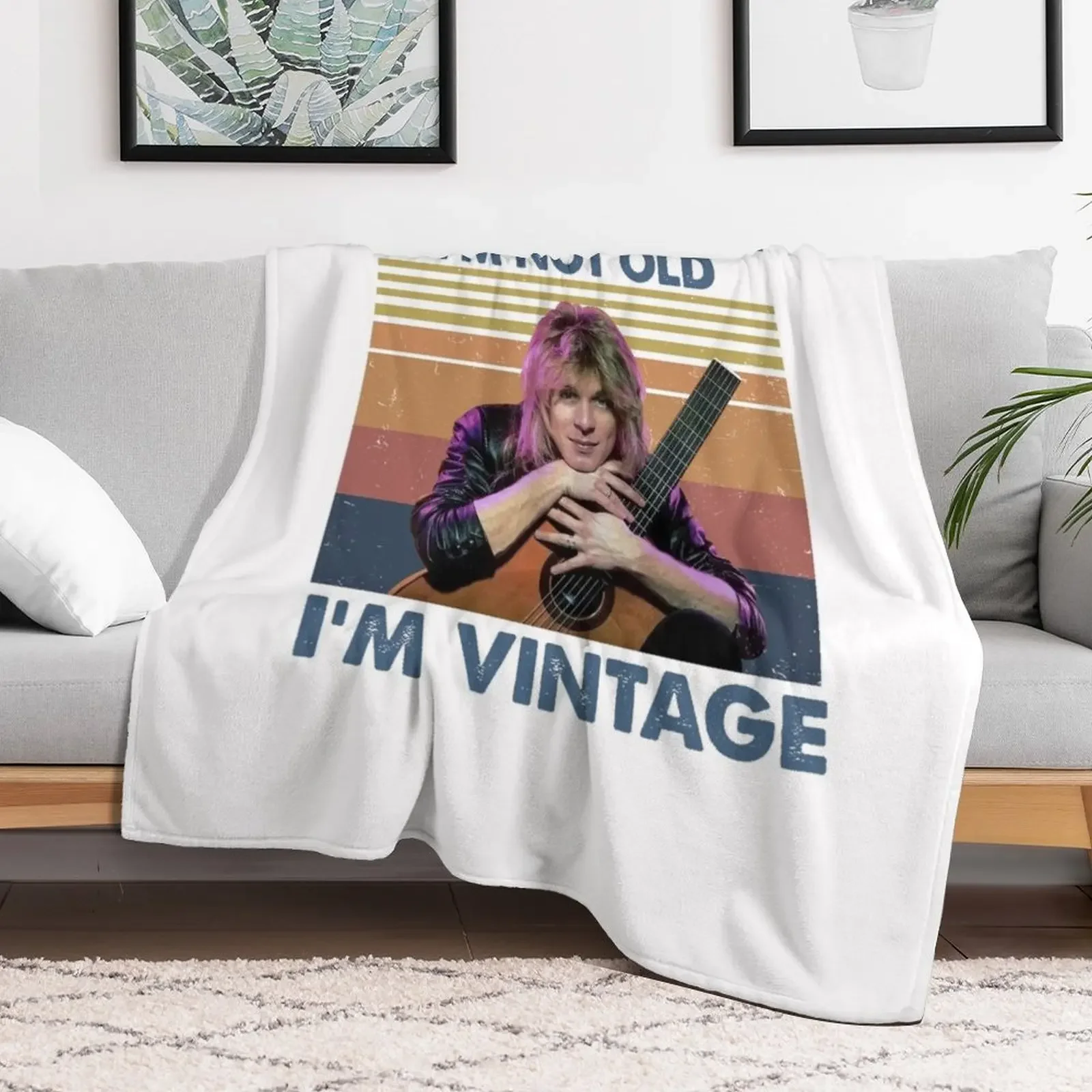 Randy Rhoads im not old. Throw Blanket cosplay anime Luxury Designer Blankets