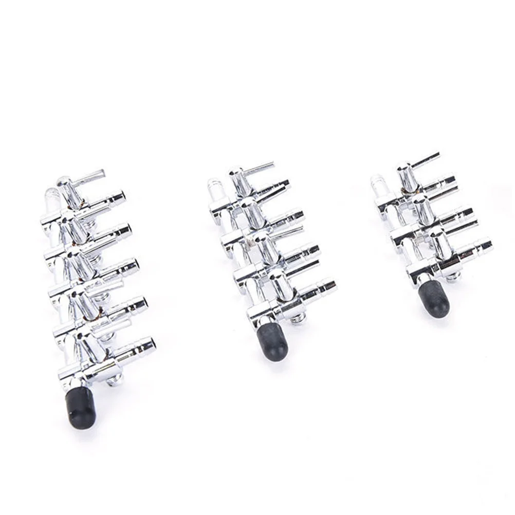 

3 Way Oxygen Tube Distributor Stainless Steel Air Pump Flow Lever Control Valve for Aquarium Pond Aerator Splitter Silver