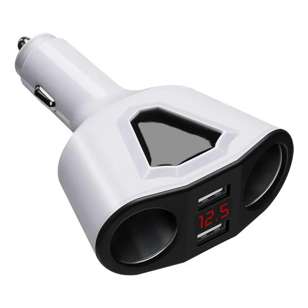 Sockets Dual Cigarette Lighter Splitter Adapter 12/24 V 3.1A Dual USB Car Charge Mobile Phone Power Auto USB Adapter Car Charge