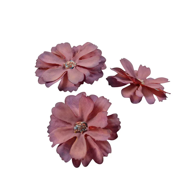 100pcs 10Colors Silk Daisy Flower Heads Home Simulation Flower Wedding Decor For Scrapbooking Handicraft Festival Decoration