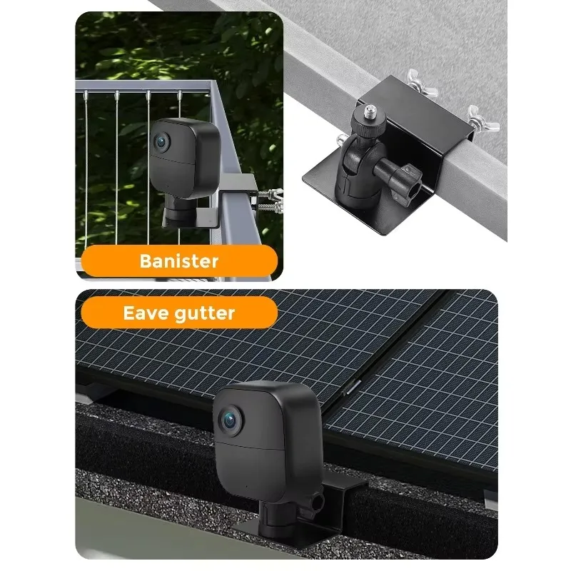 Roof Gutter Special Bracket Solar Panel Bracket Weatherproof Gutter Mount Bracket with Screw for Security Cameras view 5