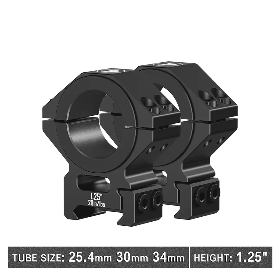 

Discovery 6061 Aluminium Universal Scope Mount Picatinny and Weaver Dual Compatible Multi-Tube 25.4mm/30mm/34mm 1.25in Height