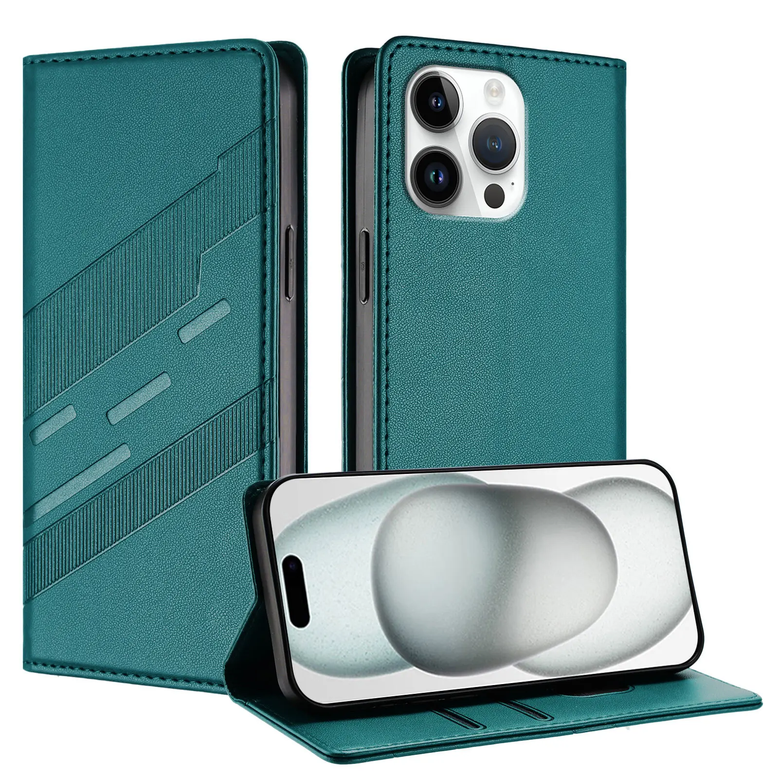 Magnetic Closure Plain Leather Phone Case for ZTE Axon 60 50 Ultra 40 Lite Wallet Flip Cover 2 Cards Slot Coque view 3