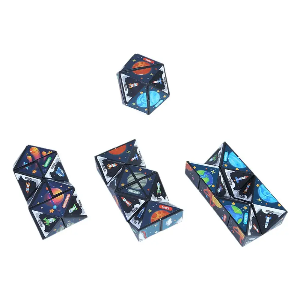 Creative Star Geometric Magnetic Cube Versatile Infinite Antistress Anxiety Desk Toy ABS Material Waterproof Magic Cube