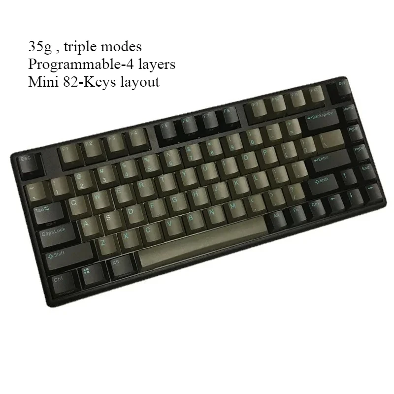 NIZ 35g Topre MINI 82 keys  triple modes Bluetooth keyboard Black Programmable MAC Keyboard Gaming