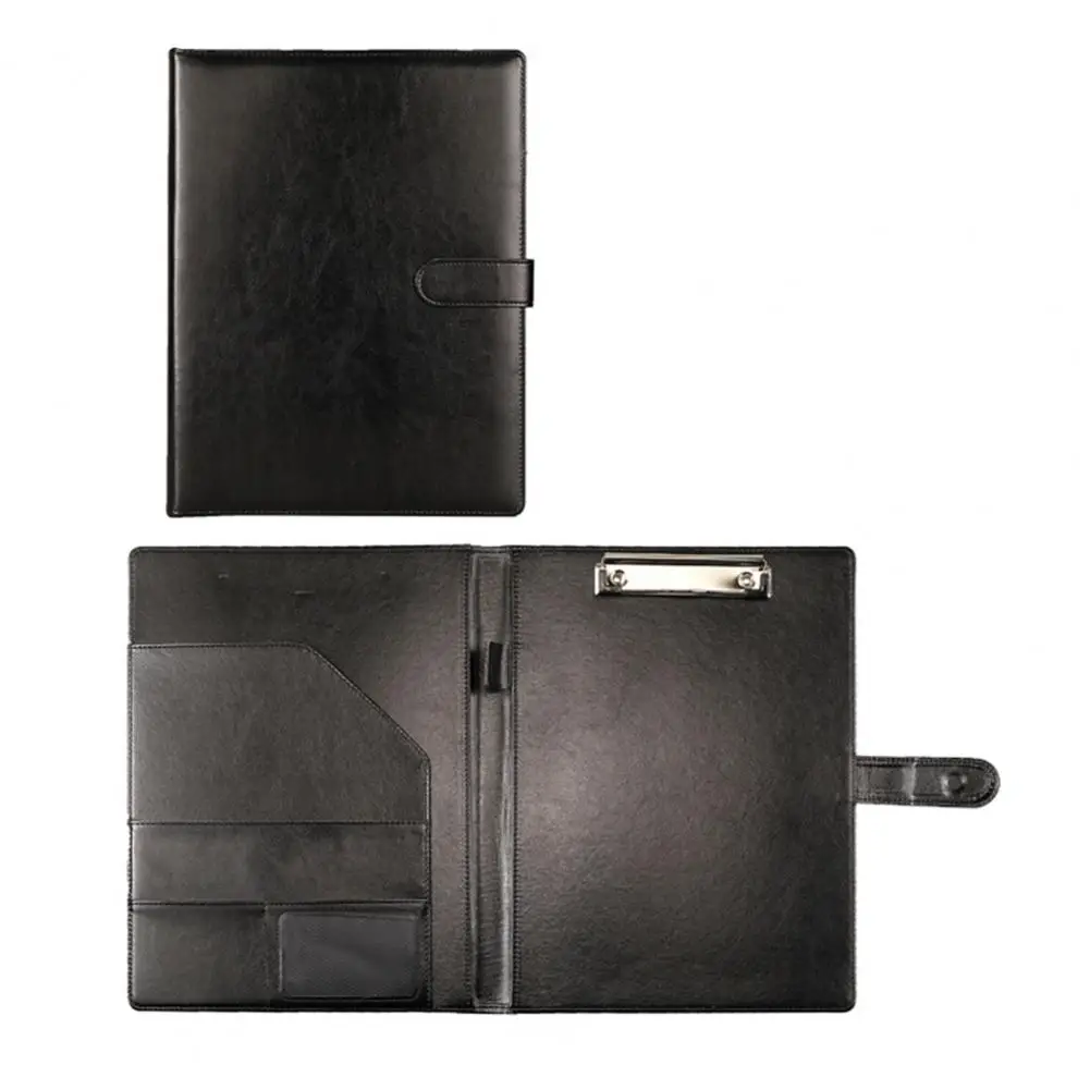 حافظة ملف حلقة القلم المهنية فو الجلود محفظة الأعمال الموثق ل A4 حجم الرسالة المفكرة استئناف لوحة الكتابة للمكتب