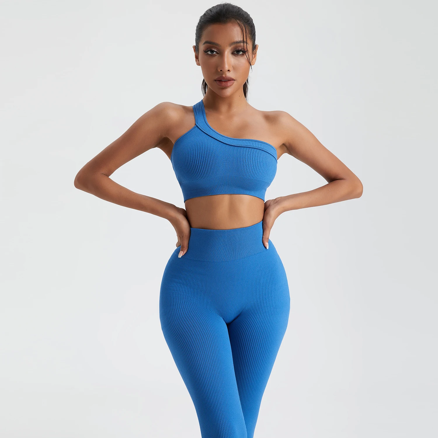 1/2/3/4/5PCS Gym Leggings Women Pants Sets Thread Sexy Sport Autumn  T-Shirt Sets Seamless Outdoors Activewear Suit Tank Top