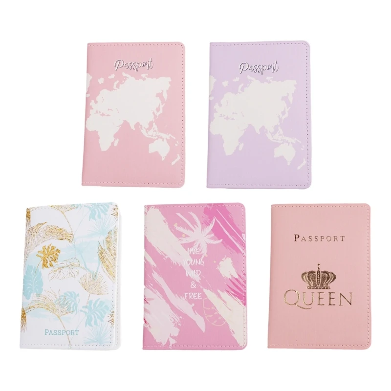 

Fashion PU Leather Travel Passport Cover for Women Men Lover Couple Busines Card Passport Credit Card Holder Wallet