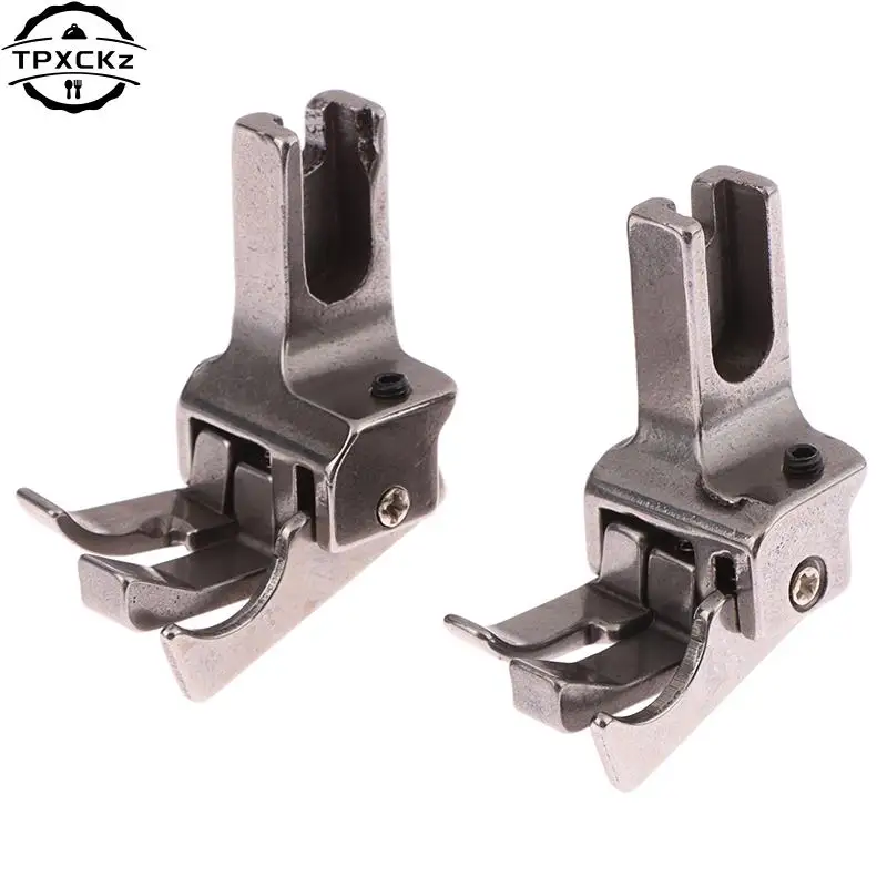 Dual Compensating Presser Foot With Strip Gauge For Make Pocket Open Wire Stop Presser Foot Industrial Sewing Machine Foot Steel