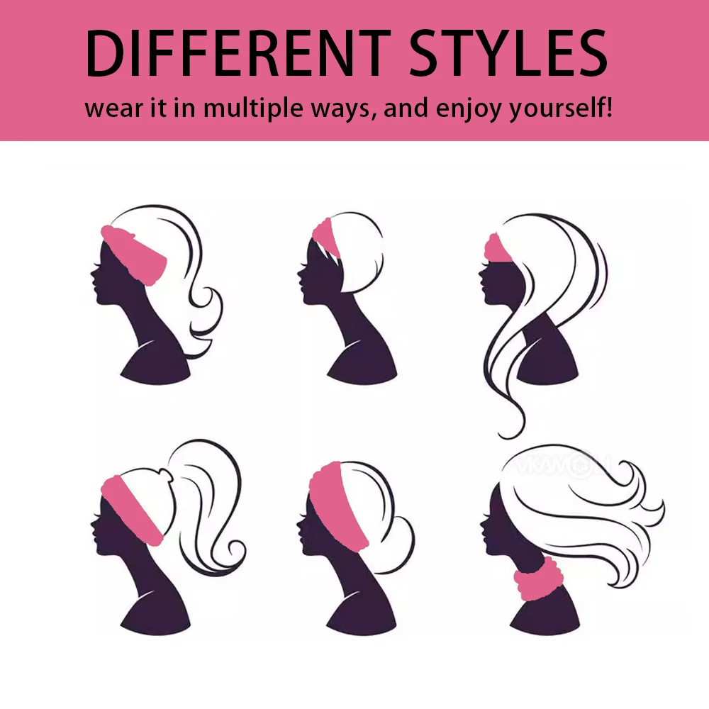 ที่คาดผมแบบกว้างสำหรับแพทย์ พยาบาล ผู้หญิง ผ้าคาดผมแบบเรียบ สำหรับเล่นกีฬา วิ่ง ทำงาน ผ้าคาดผมผ้าฝ้ายกันลื่น