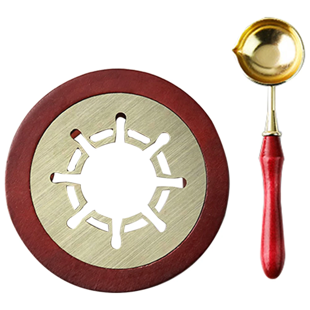 

1 Set Seal Wax Stove Furnace Tool Wax Seal Warmer and Spoon Seal Wax Melting Supplies Versatile Stove Accessories