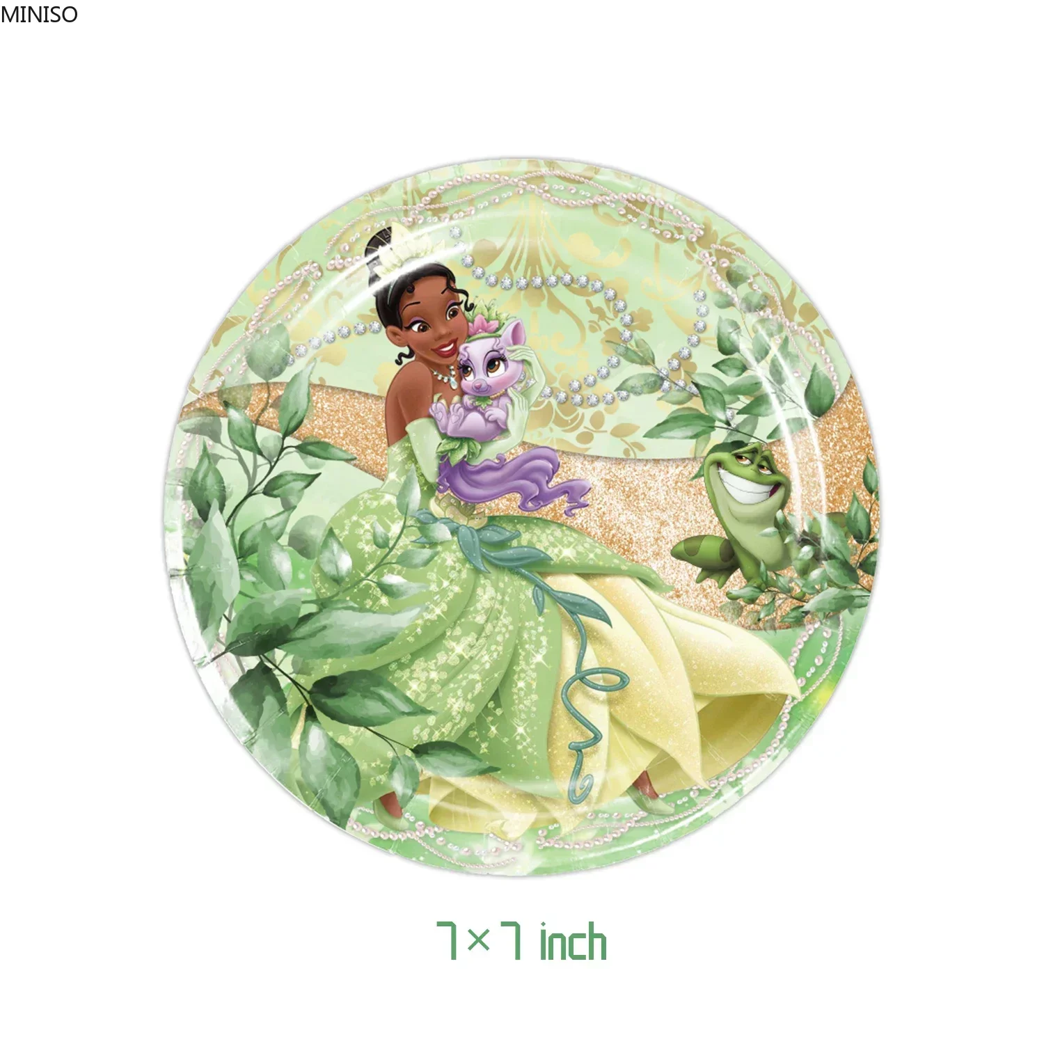 Tiana Princesse Theme Paper Cup Plate Napkin Kid Birthday Decor Party Event Supplies Favor Items For Kids 10 People Use