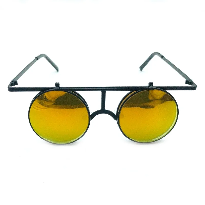 Free shipping black  metal flip up frame 3D diffraction glasses with heart diffraction glasses