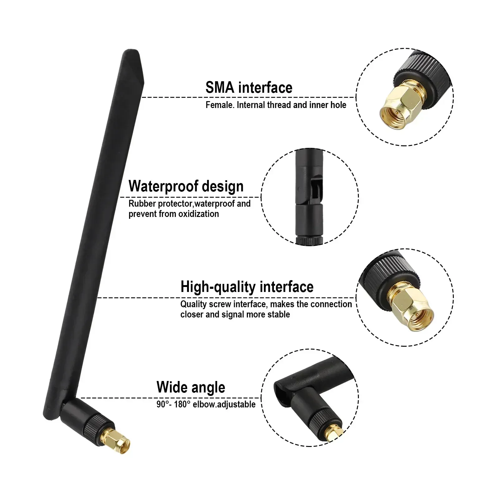 In IoT Device Antennas Antenna Aerial Antenna 1pcs 868MHz Helium Male (female Pin) RP-SMA Vertical Polarization
